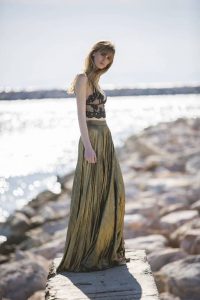 Long gold dress