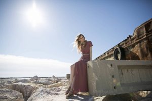 Long pink dress