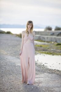 Long pink dress