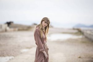 Long pink dress