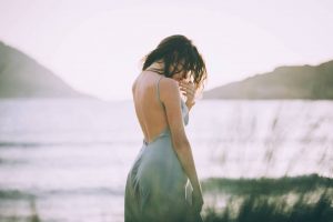 Long blue dress