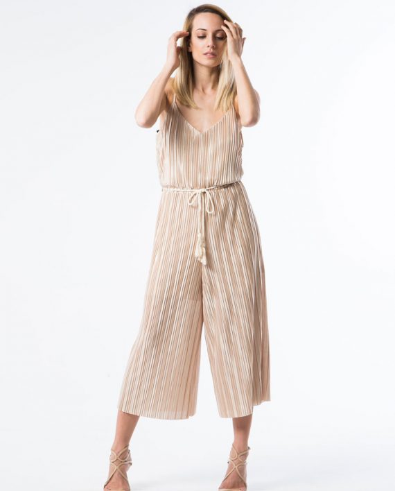 Our model dressed in the Daisy Buchanan Jumpsuit
