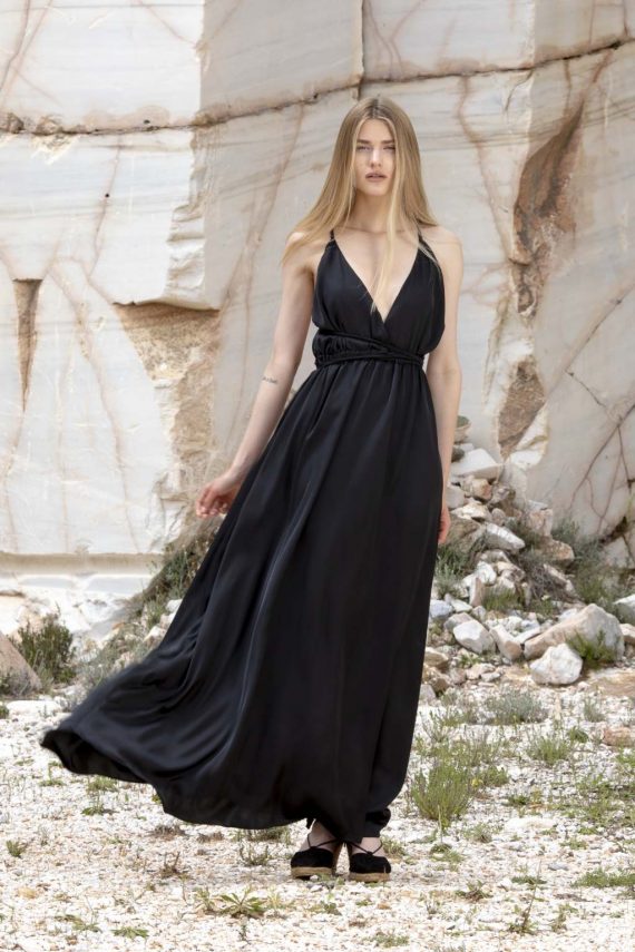 chinese dress ladies ELVIRA CORSET VELVET MAXI DRESS - NAVY main image 0
